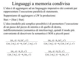 linguaggi a memoria condivisa