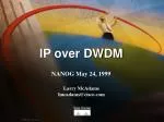 IP over DWDM - slide 1