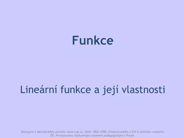 funkce