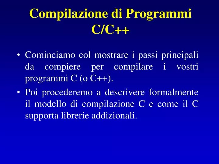 compilazione di programmi c c