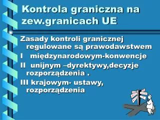 kontrola graniczna na zew granicach ue