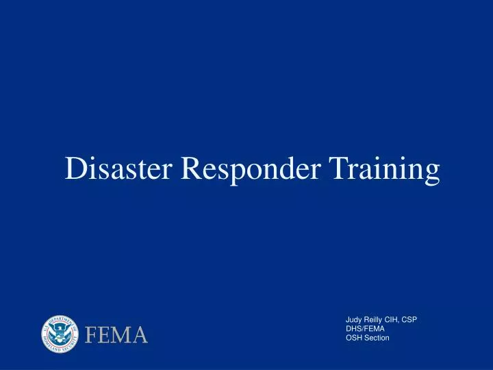 disaster responder training