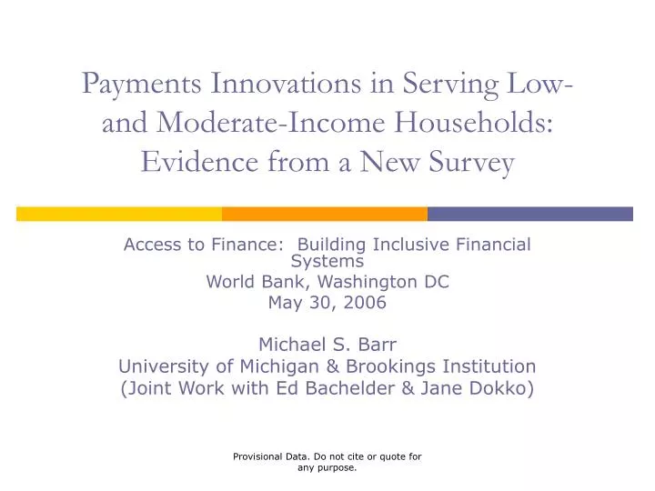 payments innovations in serving low and moderate income households evidence from a new survey