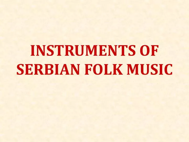 instruments of serbian folk music
