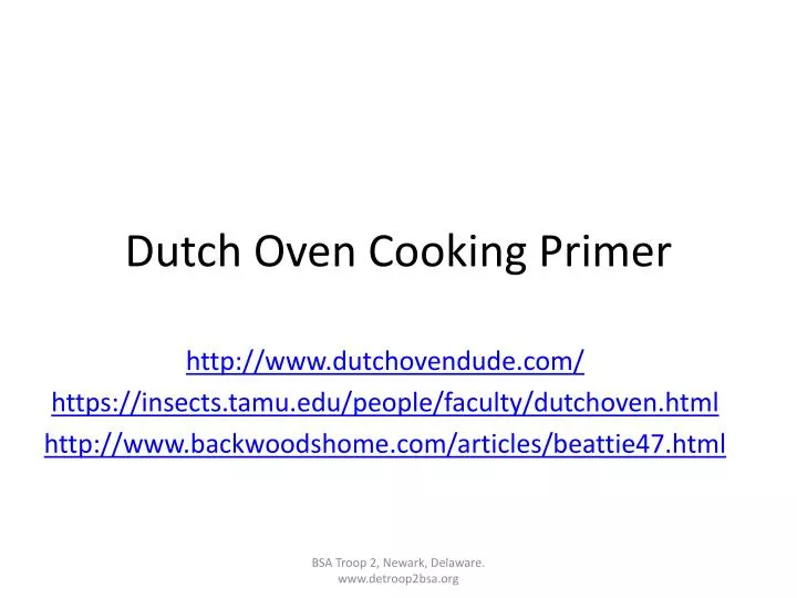dutch oven cooking primer