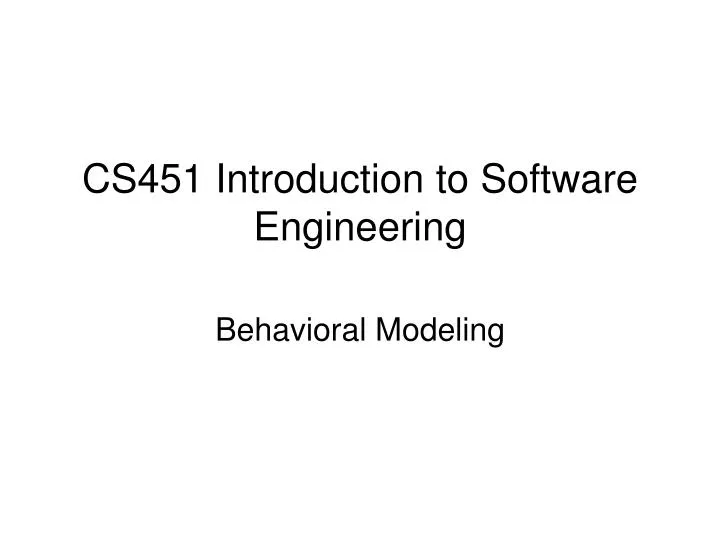 cs451 introduction to software engineering