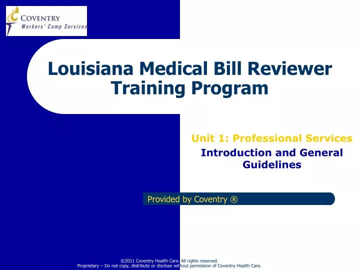 louisiana medical bill reviewer training program