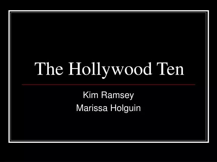 the hollywood ten