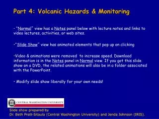 Part 4: Volcanic Hazards &amp; Monitoring