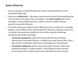 autor filmowy