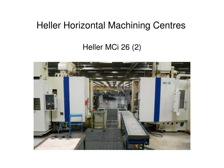 heller horizontal machining centres