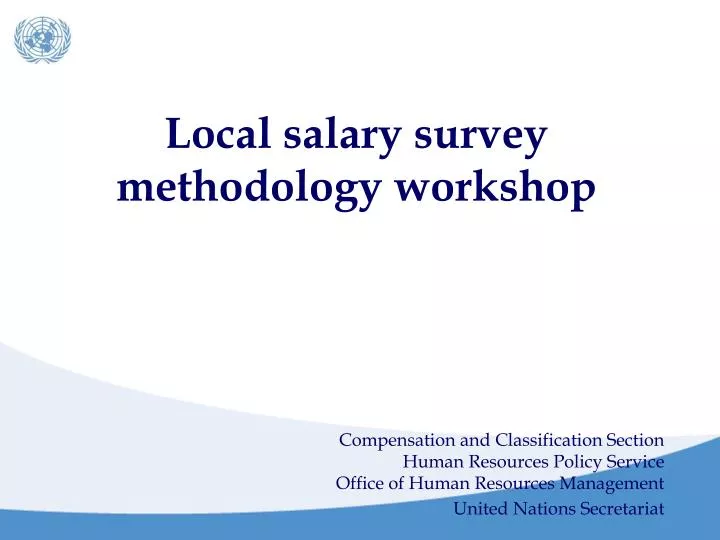 local salary survey methodology workshop