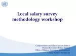Local salary survey methodology workshop - slide 1