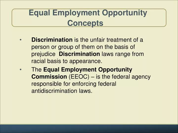 equal employment opportunity concepts