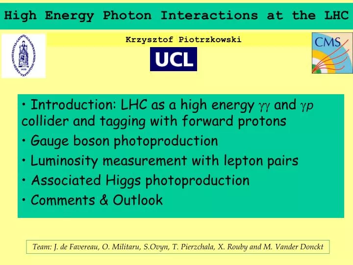 high energy photon interactions at the lhc