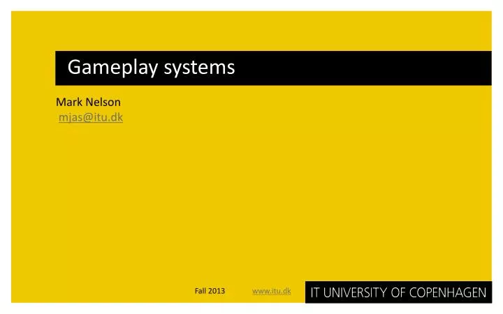 gameplay systems