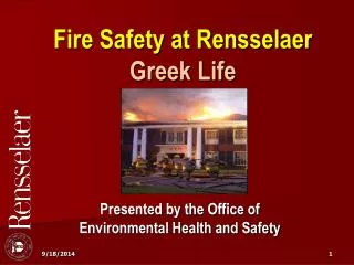 Fire Safety at Rensselaer Greek Life