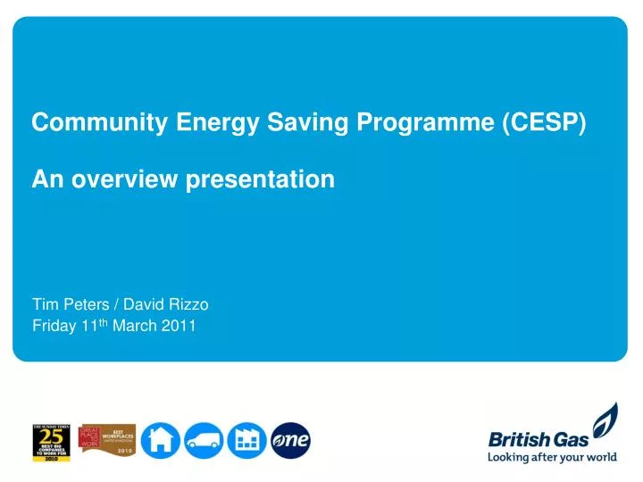 community energy saving programme cesp an overview presentation