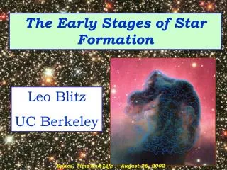 The Early Stages of Star Formation