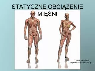 statyczne obci enie mi ni