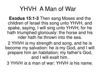 YHVH A Man of War