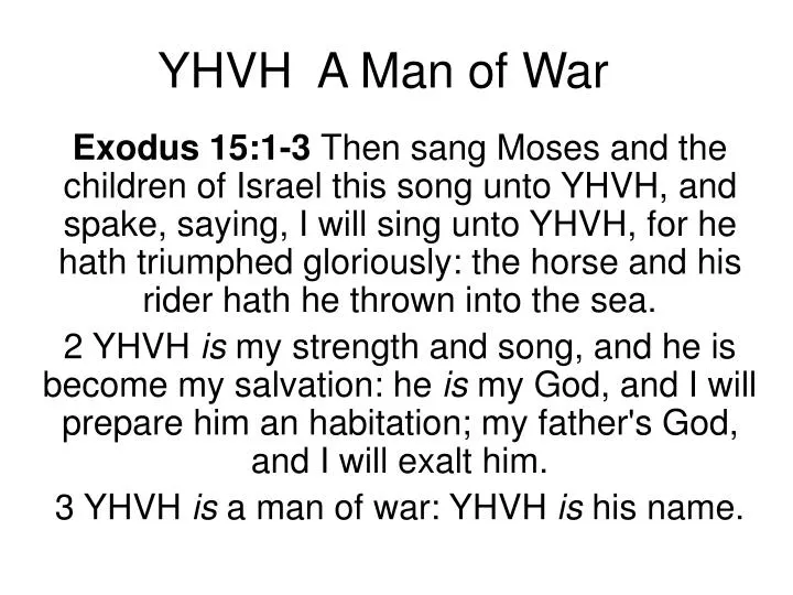 yhvh a man of war