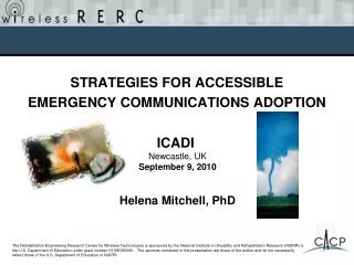 Strategies for Accessible Emergency Communications Adoption