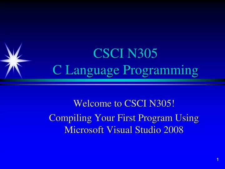 csci n305 c language programming
