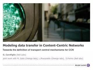 Modeling data transfer in Content-Centric Networks
