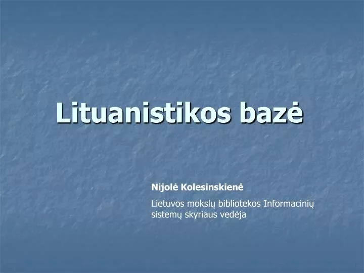 lituanistikos baz