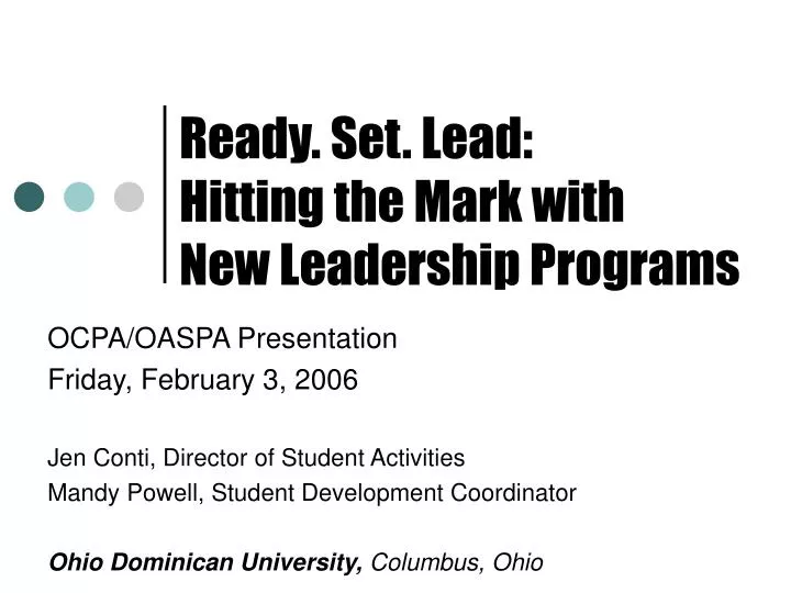 ready set lead hitting the mark with new leadership programs