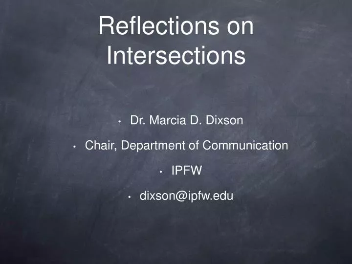 reflections on intersections