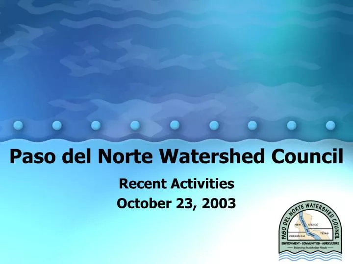 paso del norte watershed council