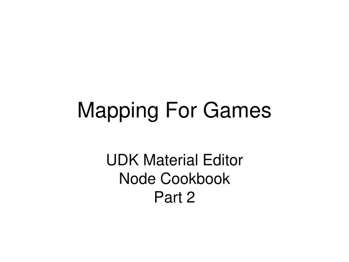 mapping for games