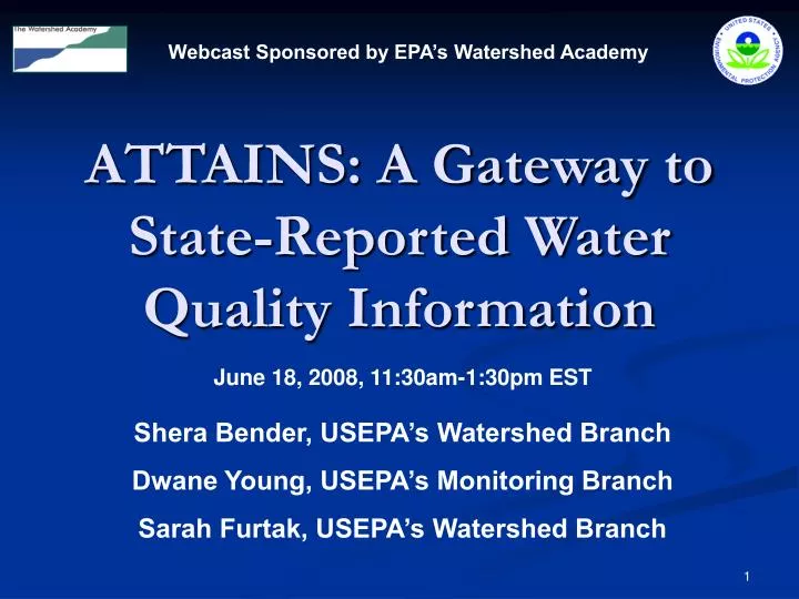 attains a gateway to state reported water quality information