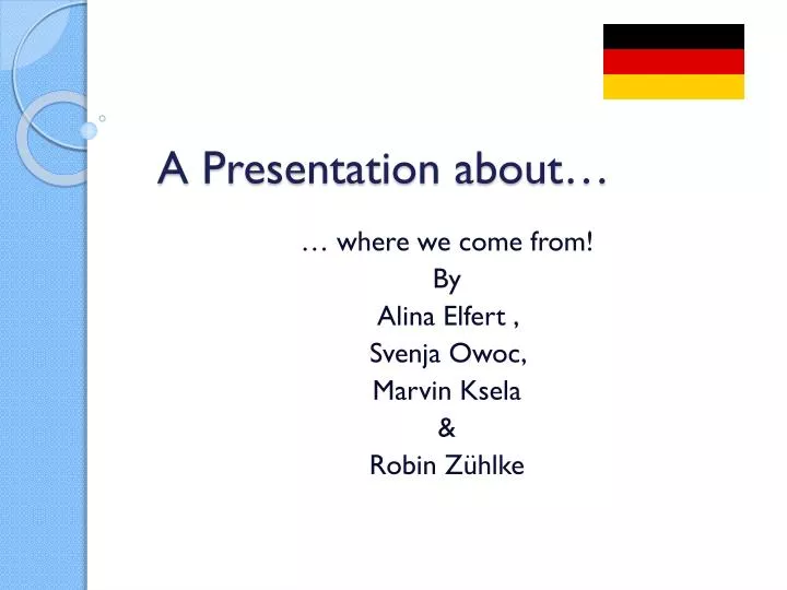 a presentation about