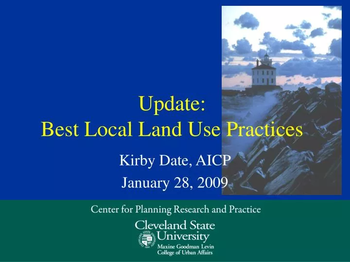 update best local land use practices