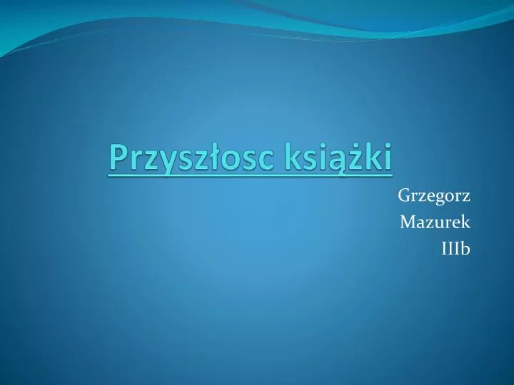 przysz osc ksi ki