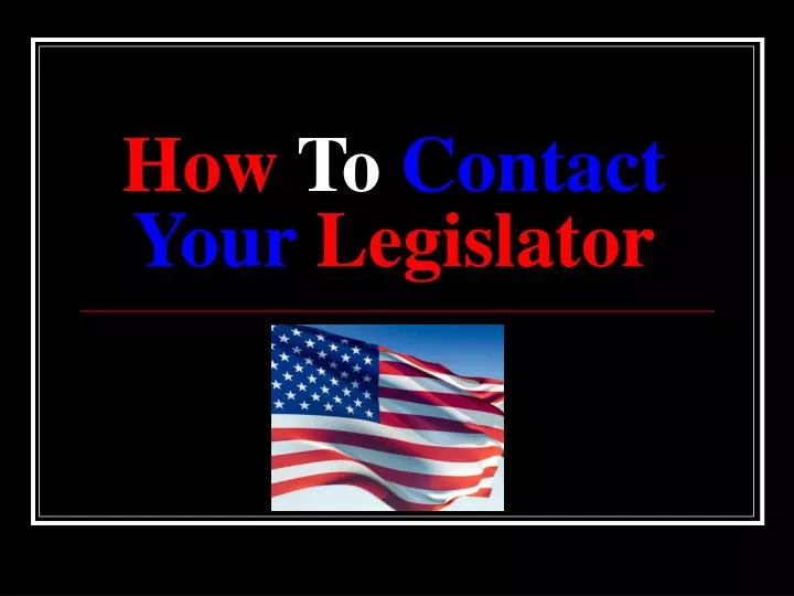 how to contact your legislator