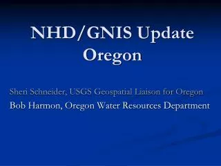 NHD/GNIS Update Oregon