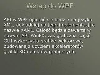 wstep do wpf