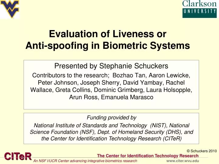 evaluation of liveness or anti spoofing in biometric systems