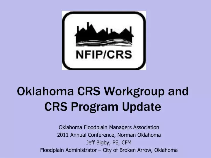 oklahoma crs workgroup and crs program update