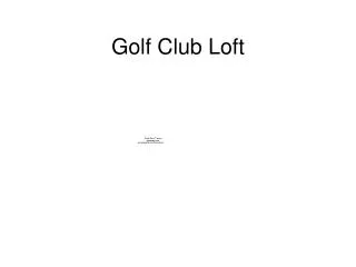 Golf Club Loft