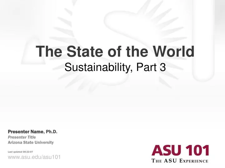 the state of the world sustainability part 3