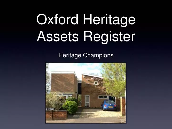 oxford heritage assets register