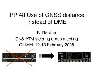 PP 48 Use of GNSS distance instead of DME