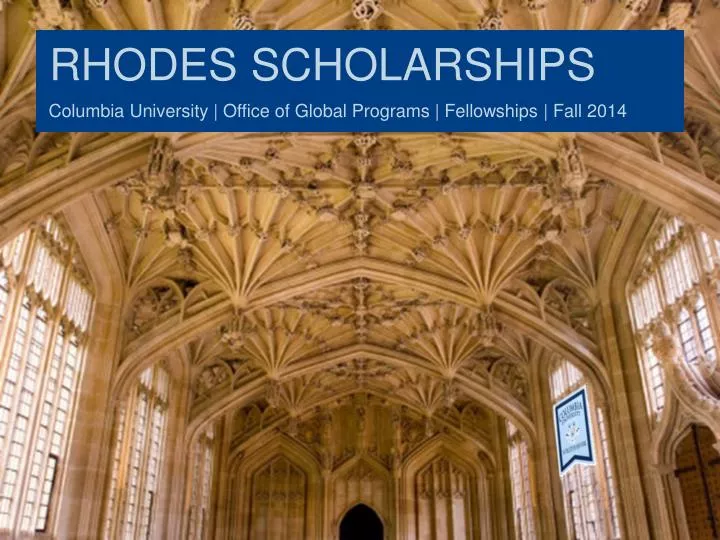 rhodes scholarships