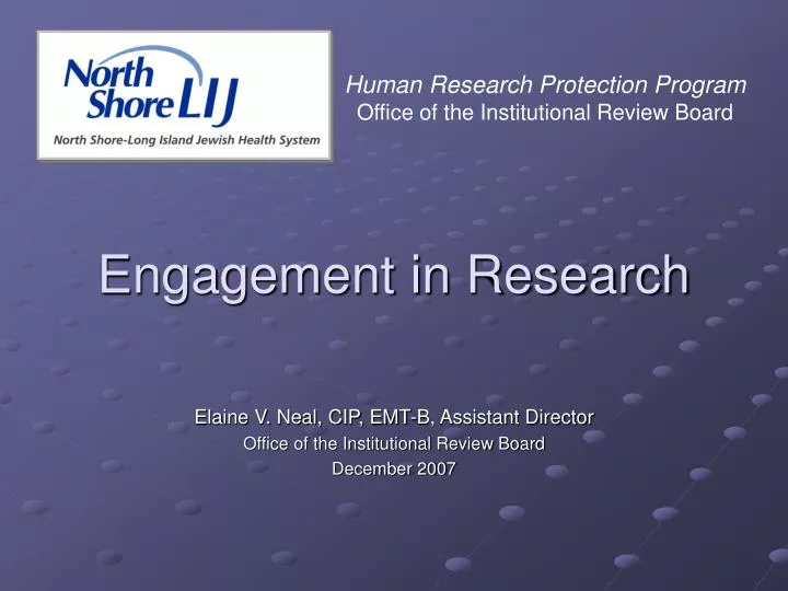 engagement in research