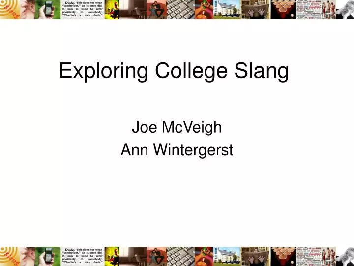 exploring college slang